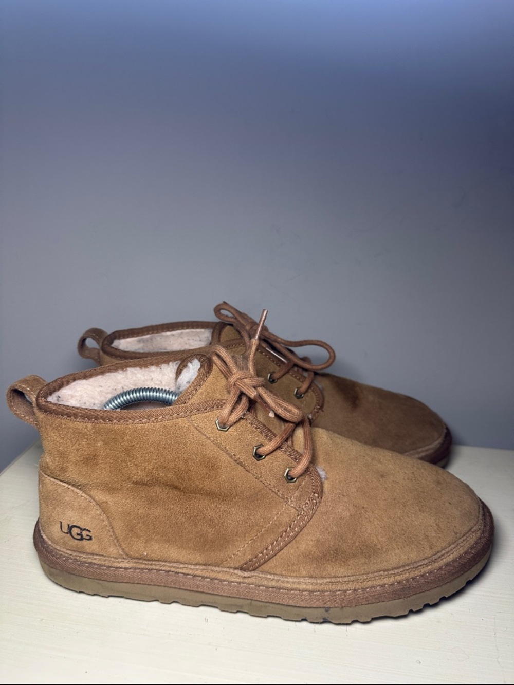 UGG Chestnut Suede Chukka Boot with Shearling